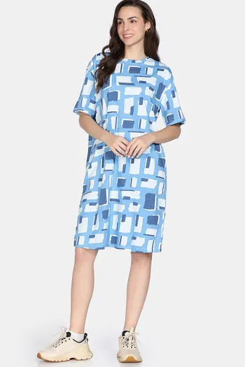 Buy Zivame 2 Mile Fashion Knit Cotton Loungewear Dress - Dutch Canal
